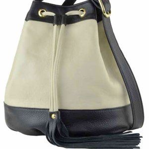 New JJ Winters Leather Bucket Shoulder Handbag